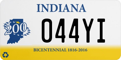 IN license plate 044YI