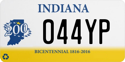 IN license plate 044YP