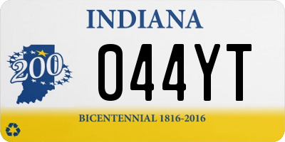 IN license plate 044YT