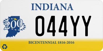 IN license plate 044YY