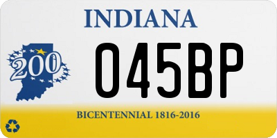 IN license plate 045BP