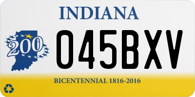 IN license plate 045BXV