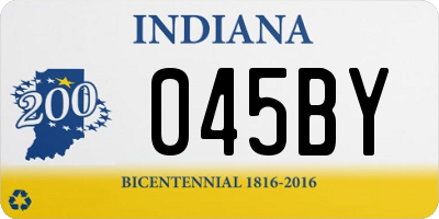 IN license plate 045BY