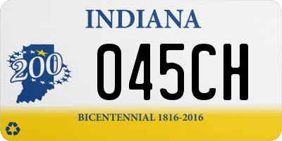 IN license plate 045CH