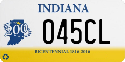 IN license plate 045CL