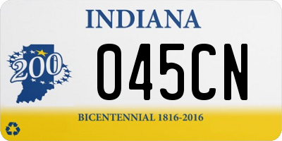 IN license plate 045CN