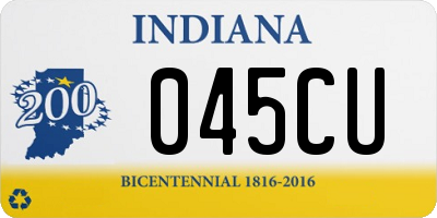 IN license plate 045CU