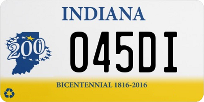 IN license plate 045DI