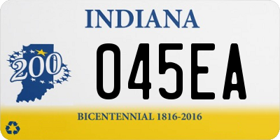 IN license plate 045EA