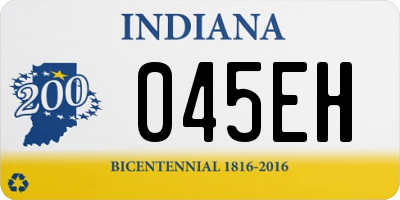 IN license plate 045EH