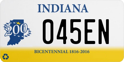 IN license plate 045EN
