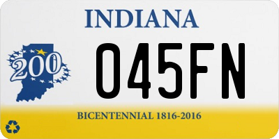 IN license plate 045FN