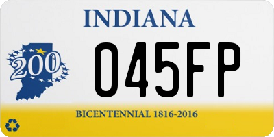 IN license plate 045FP