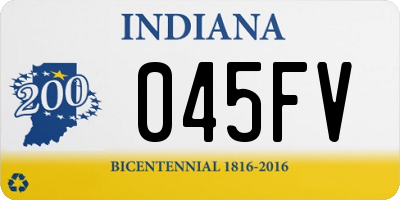 IN license plate 045FV