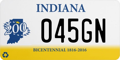 IN license plate 045GN