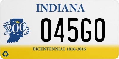 IN license plate 045GO