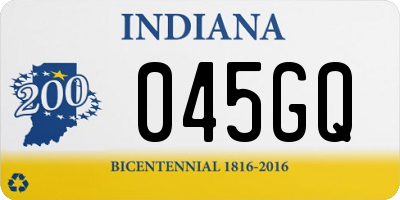 IN license plate 045GQ