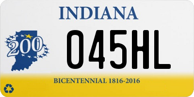 IN license plate 045HL