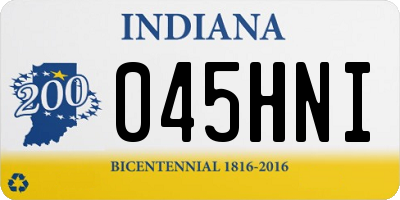 IN license plate 045HNI