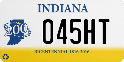 IN license plate 045HT