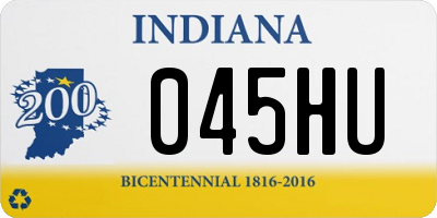 IN license plate 045HU