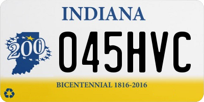 IN license plate 045HVC