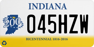 IN license plate 045HZW