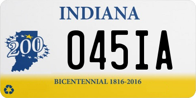 IN license plate 045IA