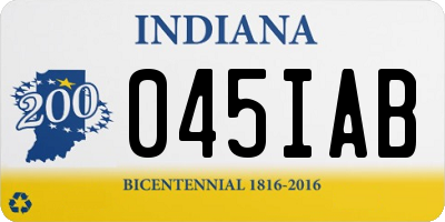 IN license plate 045IAB