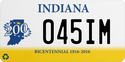 IN license plate 045IM