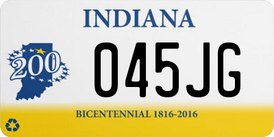 IN license plate 045JG