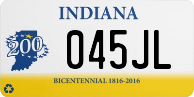 IN license plate 045JL