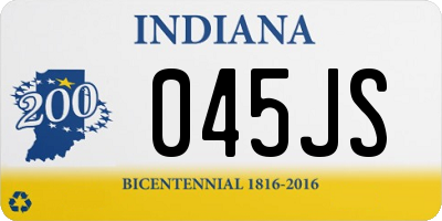 IN license plate 045JS