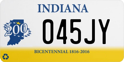 IN license plate 045JY