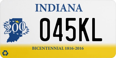 IN license plate 045KL