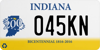 IN license plate 045KN