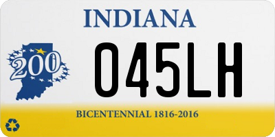 IN license plate 045LH