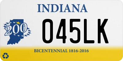 IN license plate 045LK