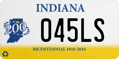 IN license plate 045LS