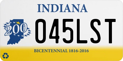 IN license plate 045LST