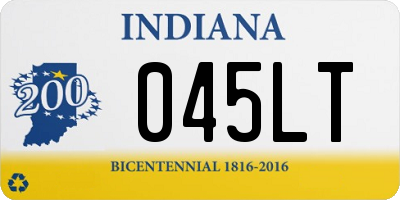 IN license plate 045LT