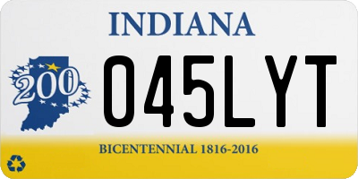 IN license plate 045LYT