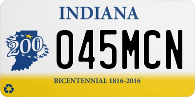 IN license plate 045MCN