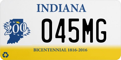 IN license plate 045MG