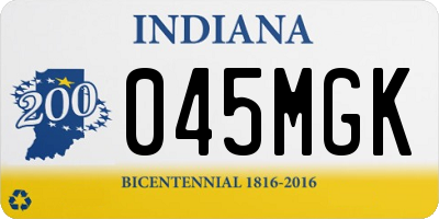 IN license plate 045MGK