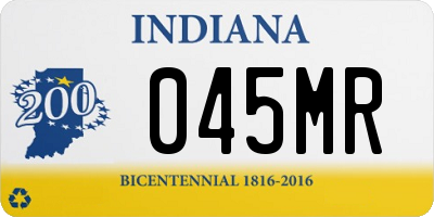 IN license plate 045MR