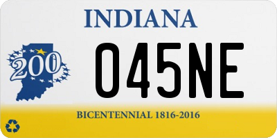 IN license plate 045NE