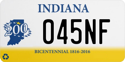 IN license plate 045NF