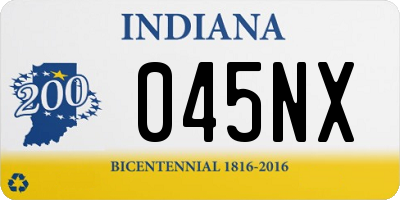 IN license plate 045NX