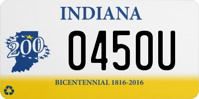 IN license plate 045OU